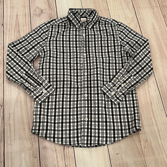 GYMBOREE boys Black and White Checkered Shirt/size 12 - Picture 2 of 9
